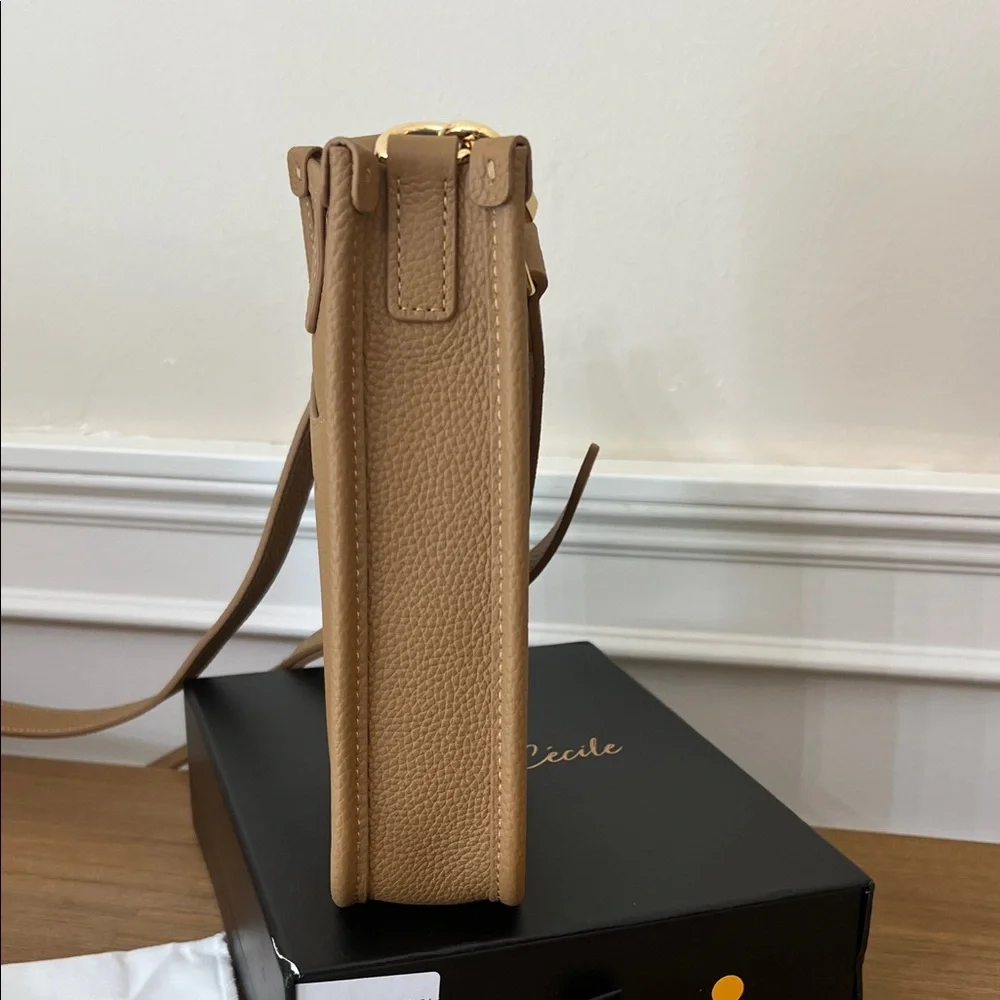 DUYP Togo Leather Florence Crossbody Bag Cappuccino - Picture 8 of 11